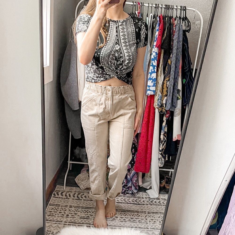 MOTHER The Springy Ankle Jeans Sand Beige 27